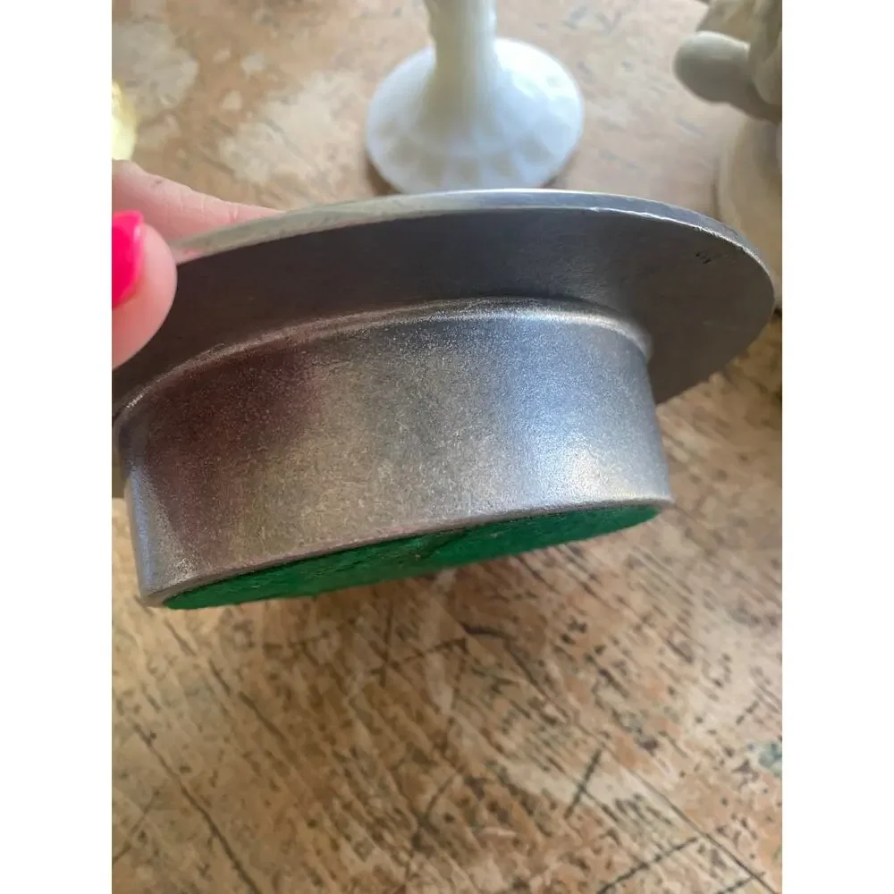 Vintage Wilton Columbia Pewter Wine Bottle Coaster “A Dinner Without Wine ..“